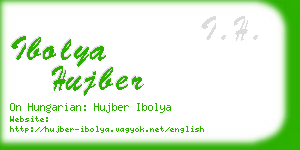 ibolya hujber business card